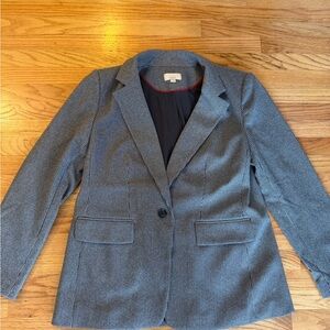 Ann Taylor LOFT Houndstooth Blazer Sz 12